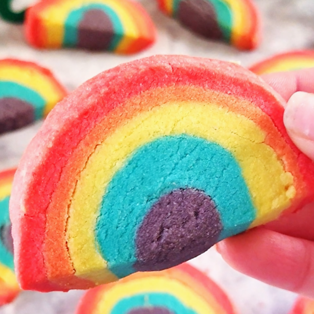 Leprechaun Rainbow Shortbread